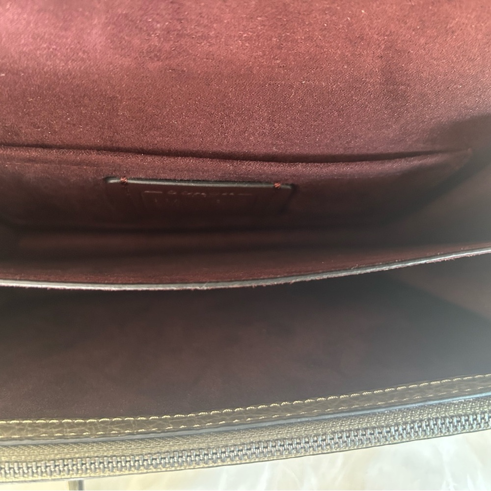 Coach Klare Olive Green Pebbled Leather Crossbody Bag Good - Picture 6 of 9